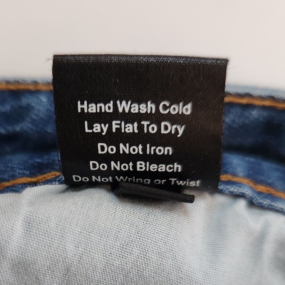 POL Patchwork Raw Hem Blue Jeans - image 15